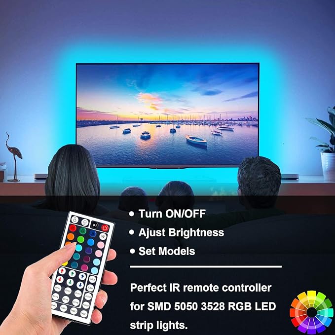 44 Key RGB LED Strip Light Remote Controller, IR Remote Controller Replacement - Image 2