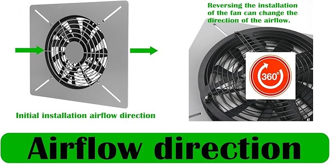 MEOZRI Basement Attic Crawlspace Ventilation Fan Window Exhaust Fan Ultra-Thin - Image 6