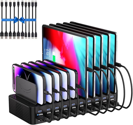 270W Charging Station for Multiple Devices, 20-Port USB Fast Charging Station by HomePage