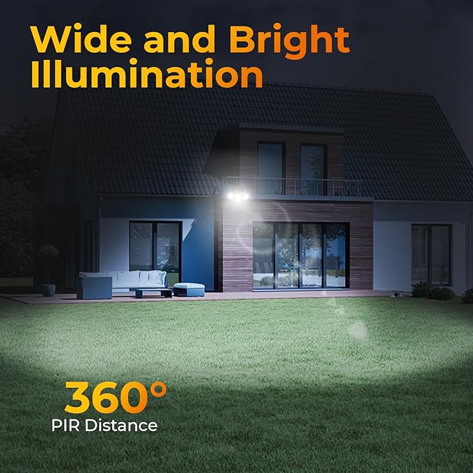 ESLIGHTION Solar Motion Sensor Outdoor Lights, 3 Modes LED Security Flood Light - Image 8