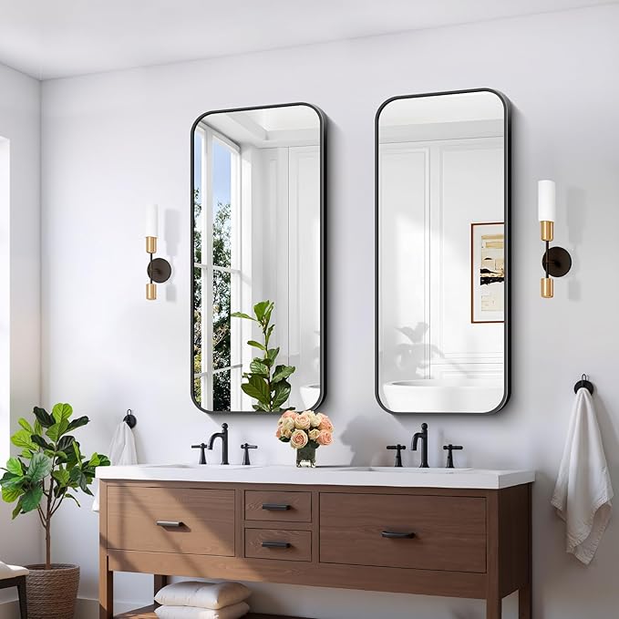 FORBATH Bathroom Mirror 20" x 48", Rectangle Black Bathroom Mirror - Image 2