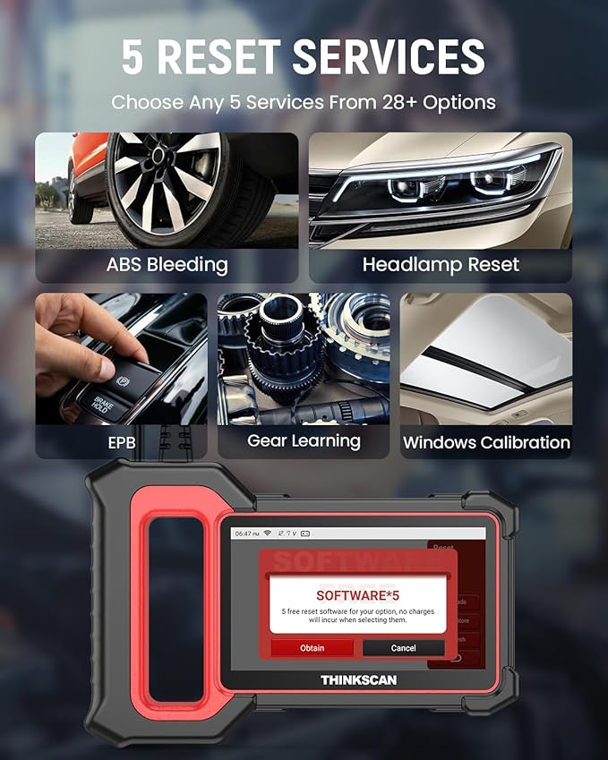 THINKCAR OBD2 Scanner, ThinkScan Plus S7 ABS, IC System Diagnostic Scan Tool - Image 4