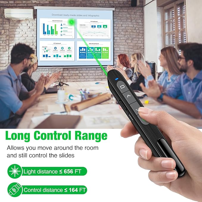 2 in 1 USB Type C Rechargeable Presentation Clicker - Image 3