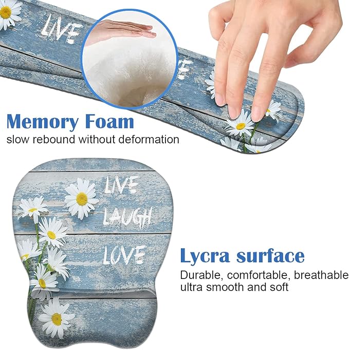 Mouse Pad Wrist Support and Keyboard Wrist Rest Set - Image 6