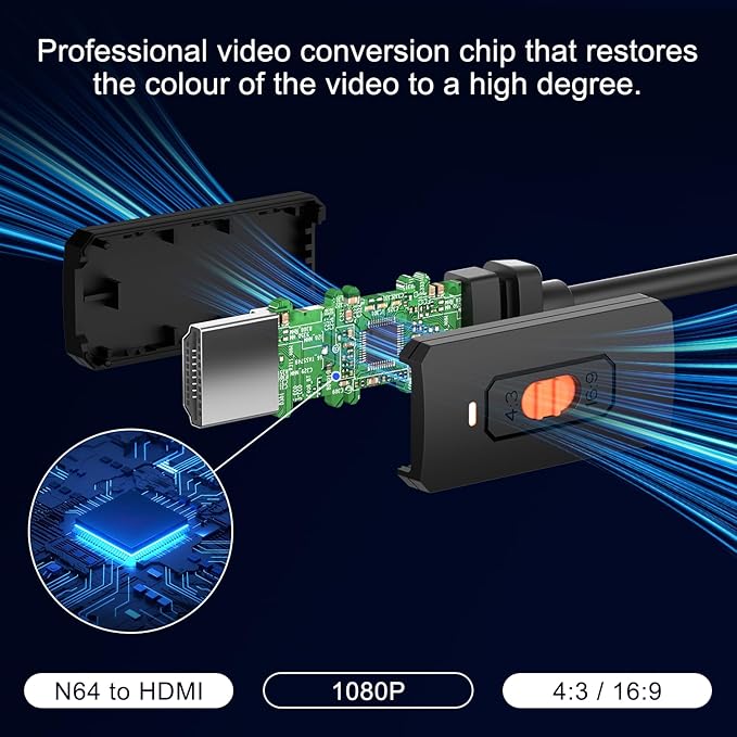 Azduou N64 to HDMI Converter Converts N64 Game Console Video Signal to HDMI - Image 4