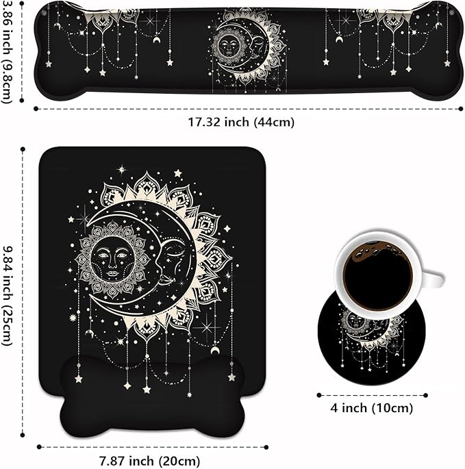 Wrist Rest Support Ergonomic Gel Mouse Pad and Memory Foam Keyboard Set - Image 2