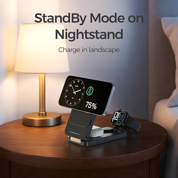 ANJANK 3 in 1 Portable Wireless Charging Station, 5000mAh Removable Mag-Safe - Image 7