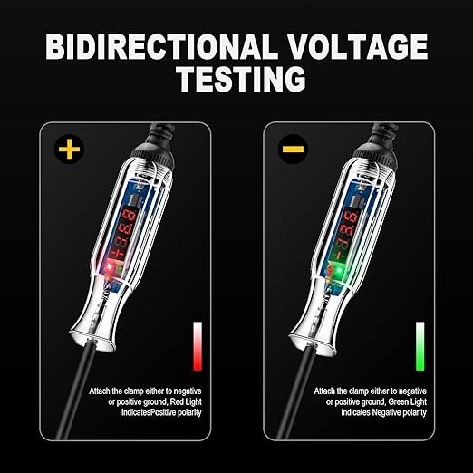 WINAMOO Upgraded 3-72V LED Digital Automotive Circuit Tester, DC Voltage Test - Image 4