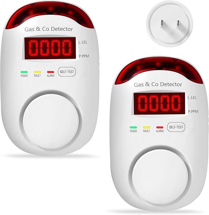 2 Packs Gas & Carbon Monoxide Detectors - Image 2