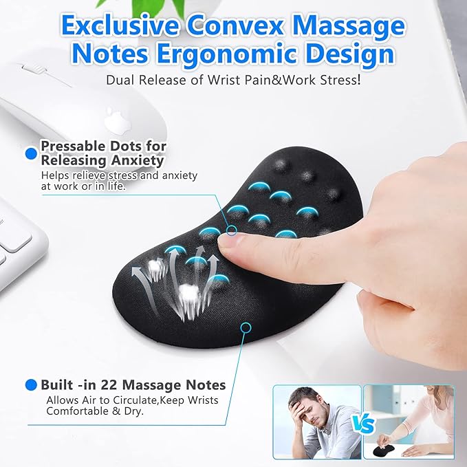Gimars Mouse Wrist Rest, Pop It Fidget Wrist Support - Image 2
