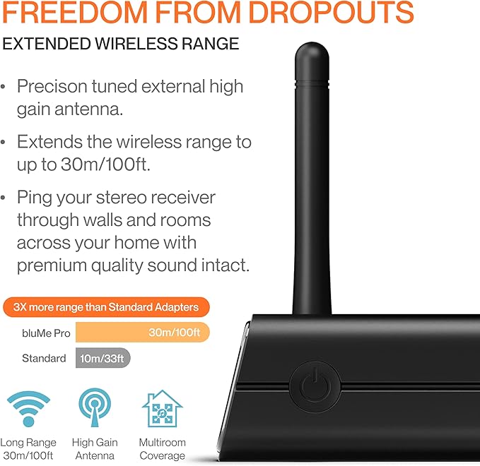 Auris Blume Pro HiFi Bluetooth 5.3 Music Receiver Long Range Bluetooth Adapter - Image 6