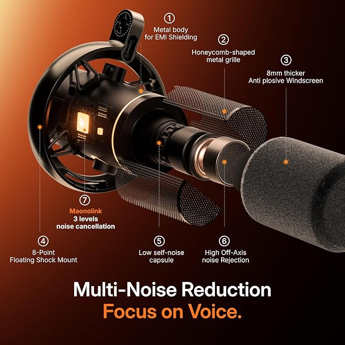 MAONO PD200W Hybrid Wireless Podcast Equipment Bundle - Image 6