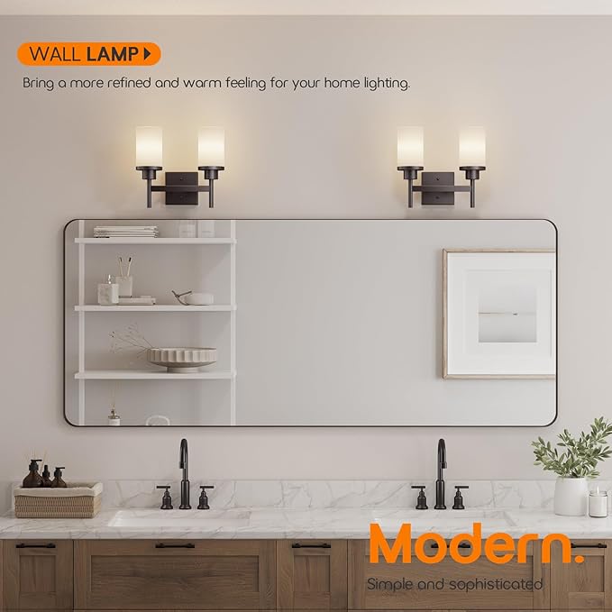 AONEON Wall Lights Over Mirror Bathroom Vanity Light Fixtures - Image 2