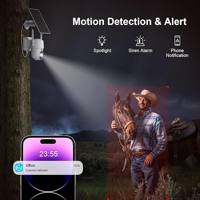 HOSAFE.COM No WiFi Security Cameras Wireless Outdoor, 4G LTE Cellular Security - Image 6