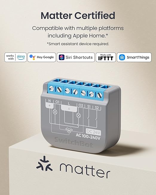 SwitchBot Smart Relay Switch 2PM, Power Metering, Dual Light Control, Built-in - Image 3