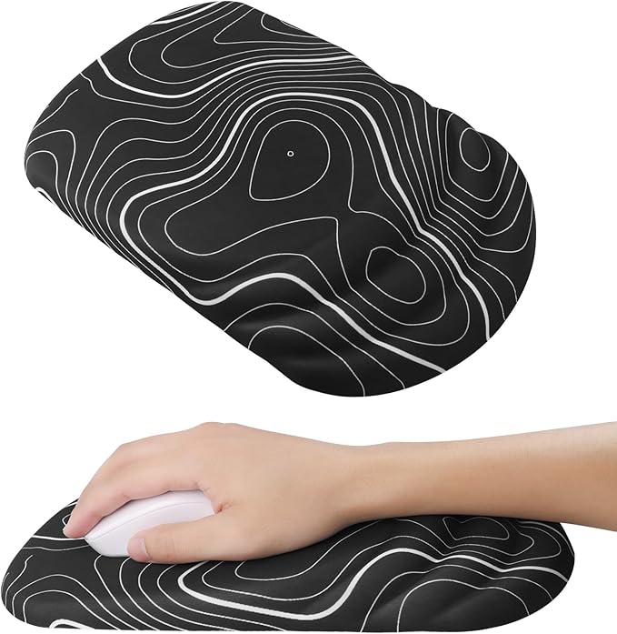 Mouse Pad Wrist Wrist Rest, Comfortable Memory Foam Wrist Rest, Non-Slip PU Base by KEPUTAIER