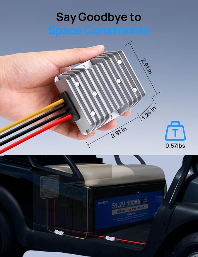 DC House 48V 36V 24V to 12V 20A Buck Converter, 240W DC-DC Step Down Converter - Image 8