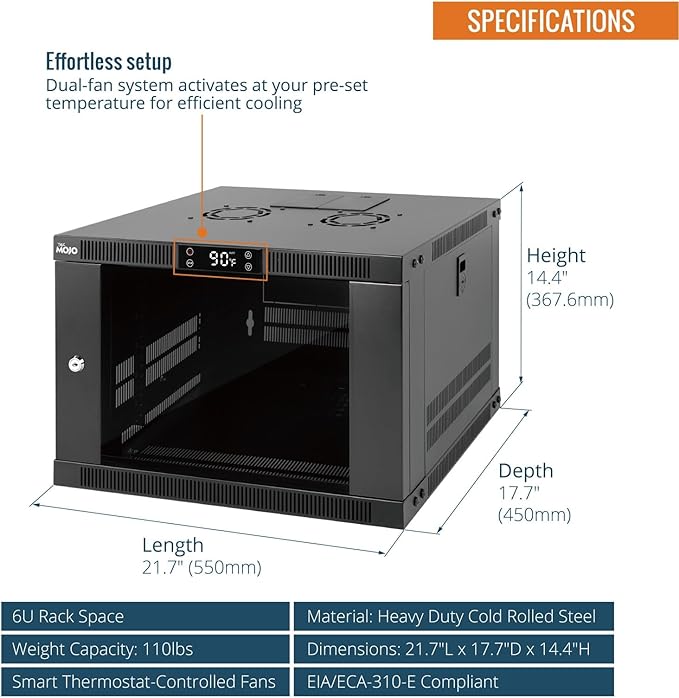 Tecmojo 6U Wall Mount Rack - Image 2