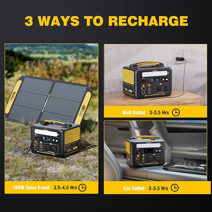 VTOMAN Jump 600X Portable Power Station 600W, 299Wh Solar Generator LiFePO4 - Image 8