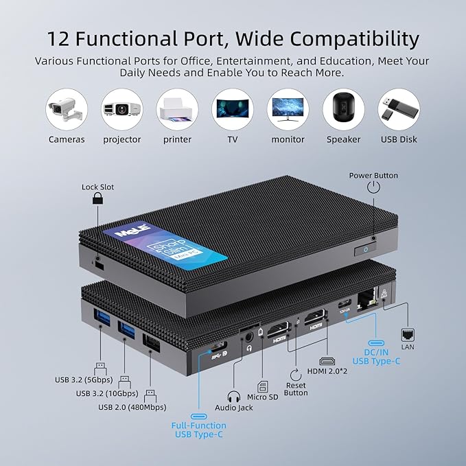 MeLE Mini PC Quieter 4C N100 NO OS Fanless Mini Computers, 16GB RAM, 512GB - Image 5