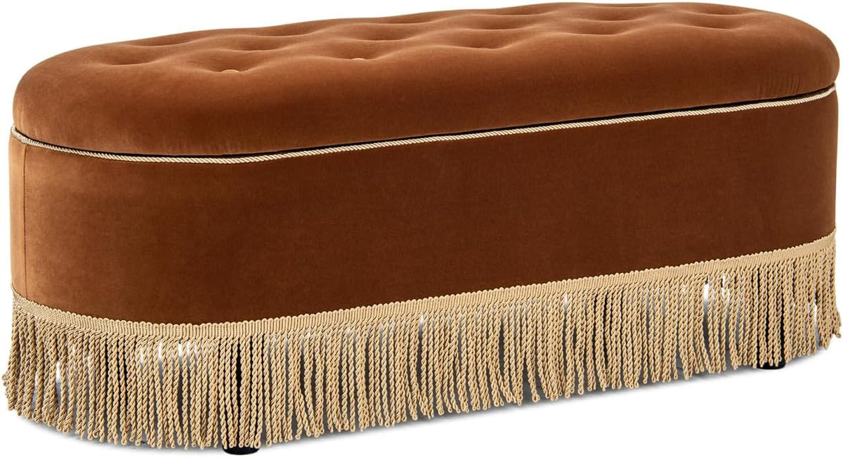 jennifer taylor home 48.5" oval tufted bullion fringe, main product view