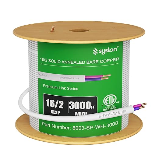 Syston Cable Technology 16/2 LED Lighting Dimmer Dimming Luminaire Control Wire by SystonCableTechnology