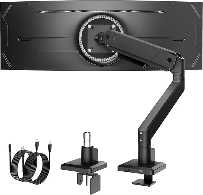monTEK Single Monitor Arm with USB by monTEK