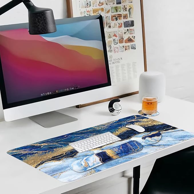 4-in-1 Large Gaming Mouse Pad, Keyboard Wrist Rest Pad & Wrist Support Mousepad - Image 6
