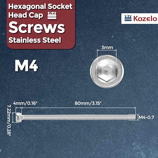 Kozelo 25pcs Socket Head Cap Screws - Image 2