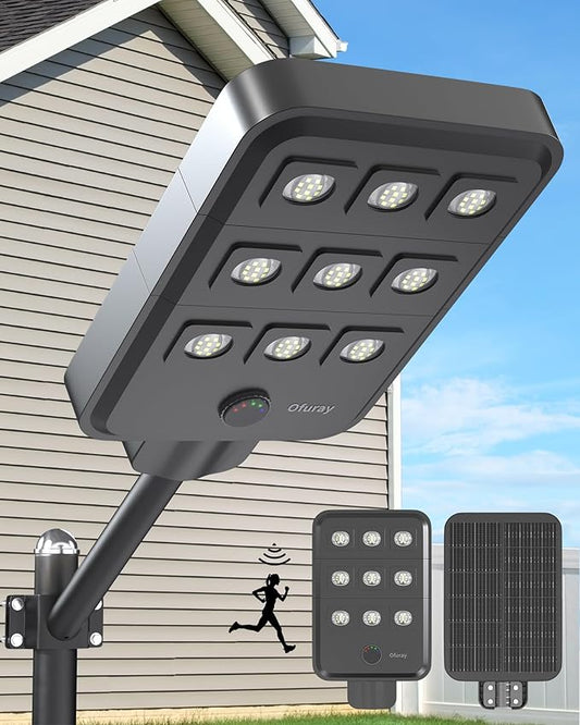 Ofuray Of-9600W Solar Street Lights Outdoor, 24Ah High Power Solar Security by Ofuray
