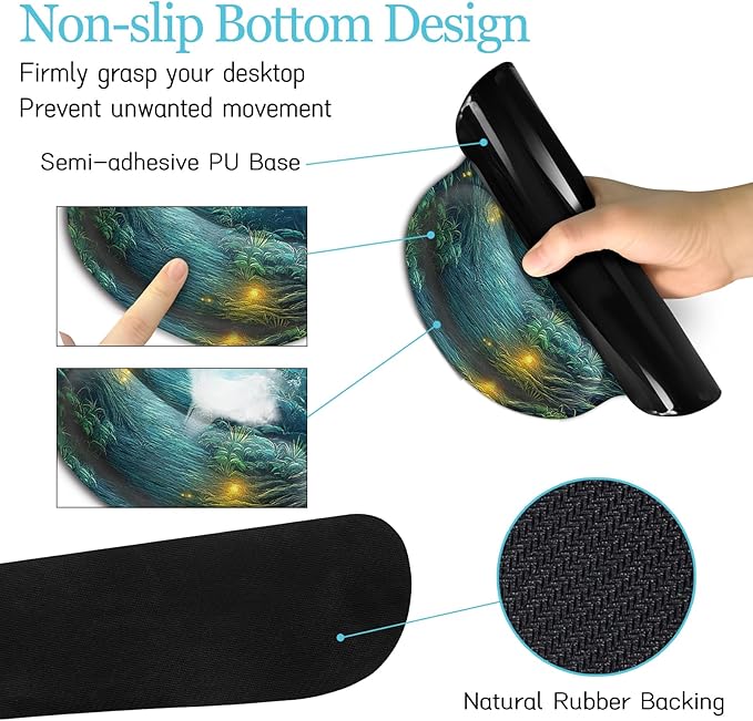LIMKRIAN Ergonomic Mouse Pad Set Large Desk Matt - Image 5