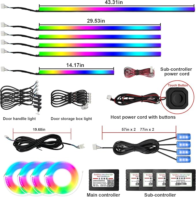 Acrylic Interior Car Light, AMKI Car LED Strip Light - Image 7
