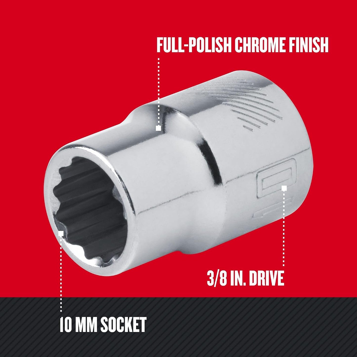 CRAFTSMAN 3/8 Drive Metric 12 Point Standard Socket (CMMT44302)
