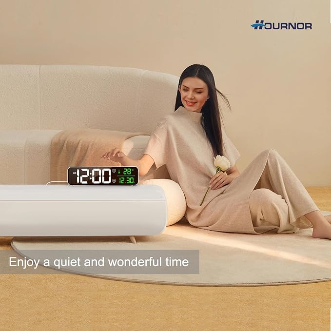 Hournor Digital Clock for Bedroom, Digital Wall Clock for Living Room Decor - Image 4