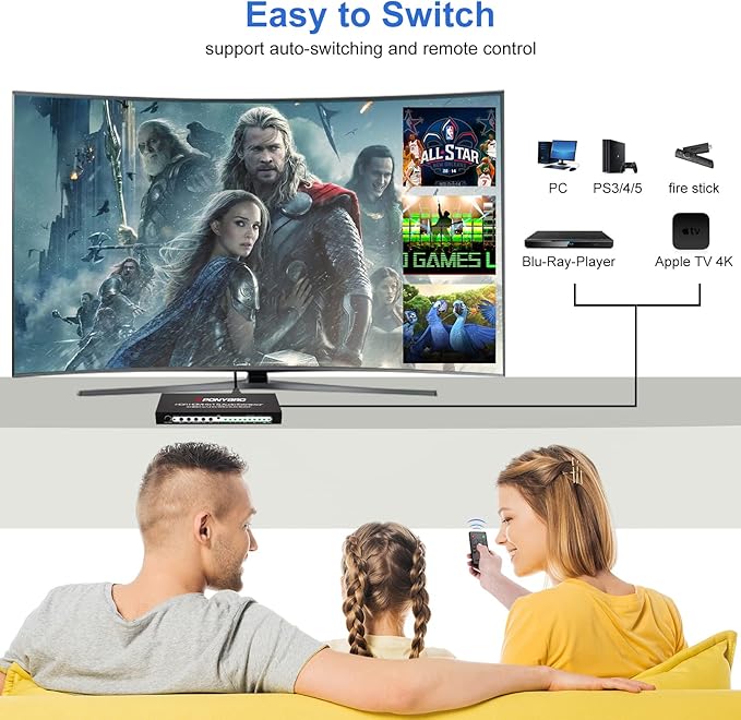 PONYBRO HDMI 2.0 Switch 4 Port - Image 6