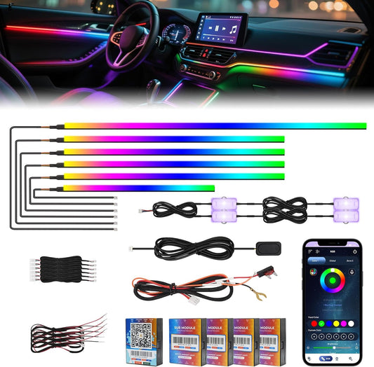 2026 Upgraded Interior Car LED Strip Lights, Acrylic LED Lights