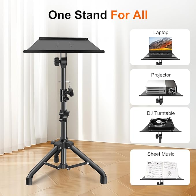 GrowDaily Projector Stand, Projector Laptop Stand Tripod Laptop Tripod Stand - Image 6