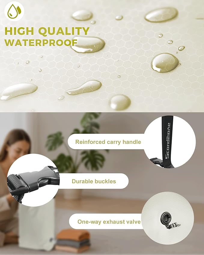 Travel Laundry Bag, Pump Free Vacuum Storage Bag Reusable Compression Dirty - Image 6