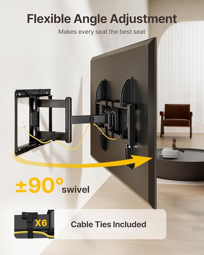 monTEK Full Motion TV Wall Mount - Image 5