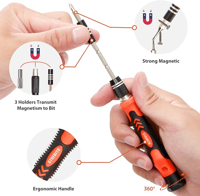 STREBITO Precision Screwdriver Set 142-Piece Electronic Repair Tool Kit - Image 3