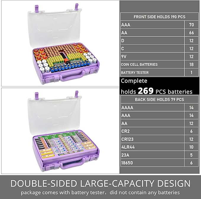 Aptbyte Battery Organizer Storage Holder Box Case - Image 3