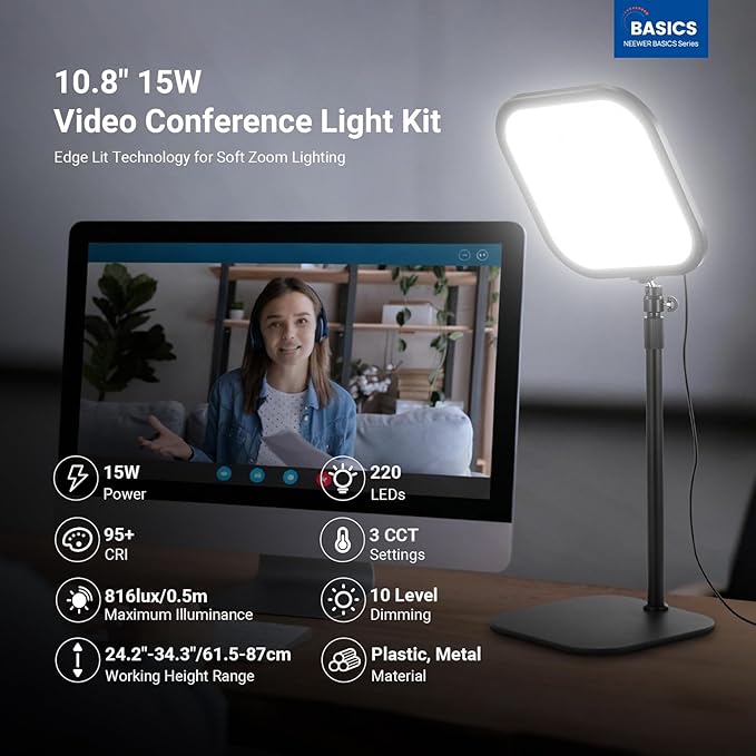NEEWER Basics 10.8" Video Conference Lighting - Image 2