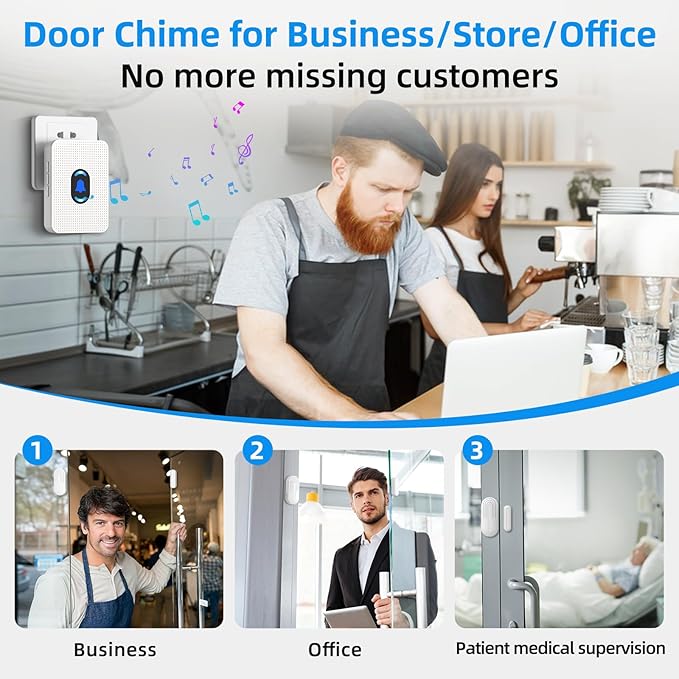 Daytech Wireless Door Chime, Door Dinger - Image 3