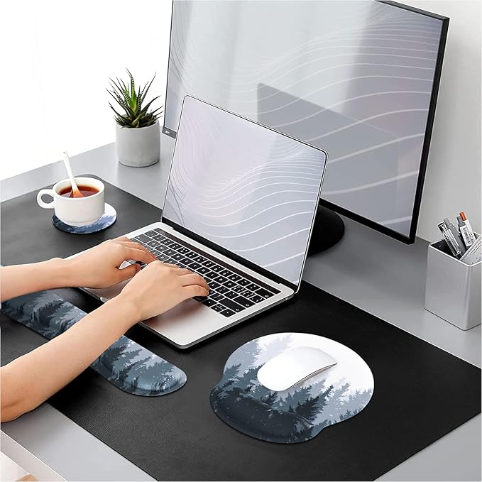 iLeadon Mouse Pad Wrist Support Keyboard Wrist Rest Set, Ergonomic Mouse Pad - Image 7