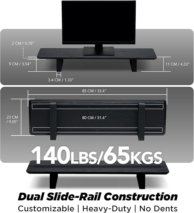 ULTRARM Moodular Wooden Monitor Stand 33.4” Desk Organizer - Image 4
