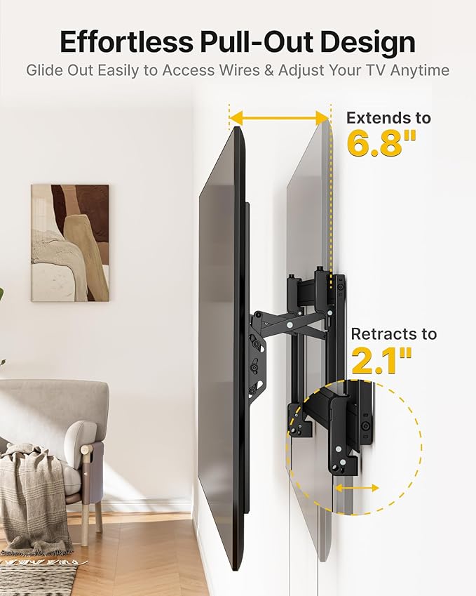 monTEK Heavy Duty Tilting TV Wall Mount - Image 5