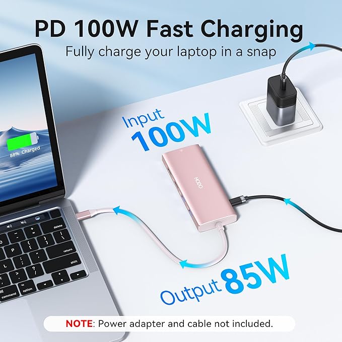USB C Hub Multiport Adapter, 10-in-1 Laptop USB C Docking Station - Image 4
