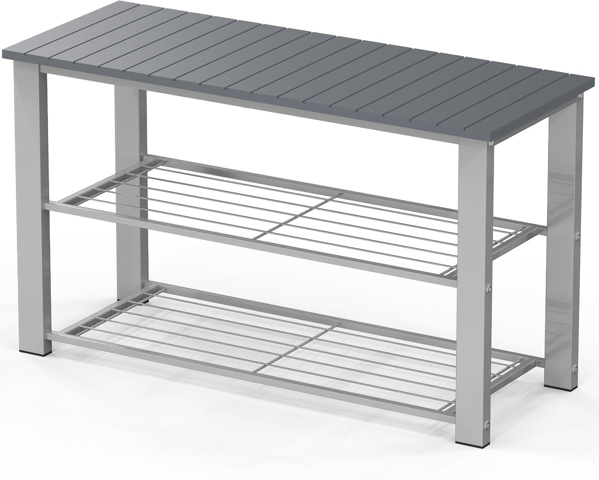 simple houseware wooden top shoe rack bench for, main product view