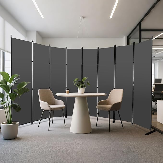 MAYOLIAH 8 Panel Room Divider 6ft Tall Freestanding Privacy Screen 160'' W - Image 3