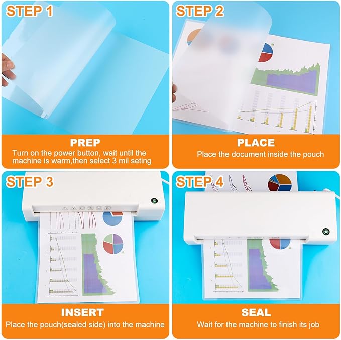 CAREGY 100 Pack Laminating Sheets, Hold 11 x 17 Inch Sheet, 3 Mil Clear Thermal - Image 7